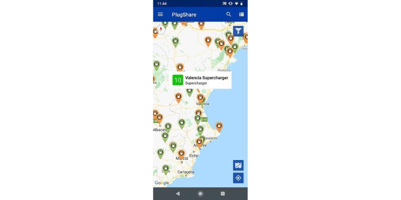 Plugshare applikáció 
