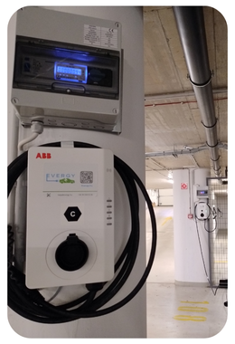 Telepített ABB töltő