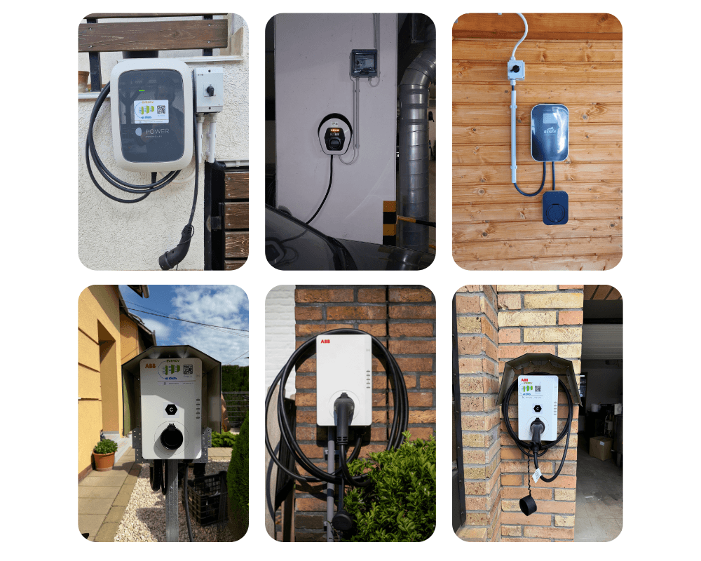 Cégeknek telepített Dazebox, ABB és Besen elektromos autó töltők