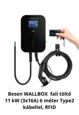 Besen 11 kw fali tölt, RFID